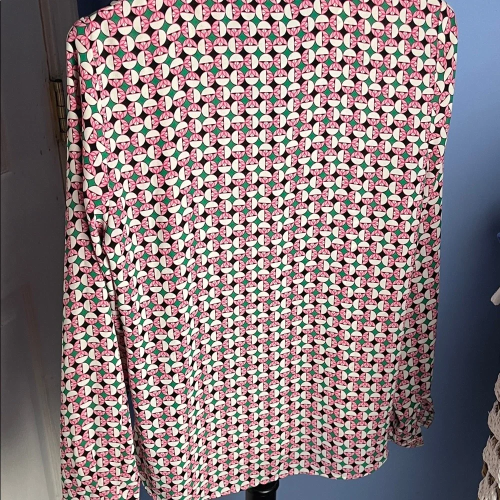 Rose & Olive Geometric Pink and Green Women's Jacket - Picture 5 of 5